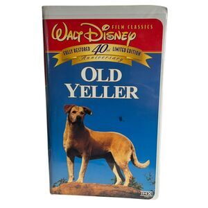 Old Yeller VHS 40th Anniversary Walt Disney Film Classics Clamshell G Rated